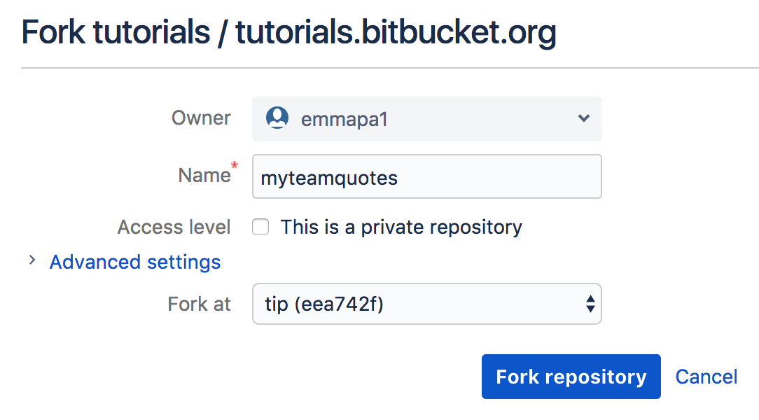 fork to repository bitbucket how Learn review code  Git in about Bitbucket Atlassian  Cloud